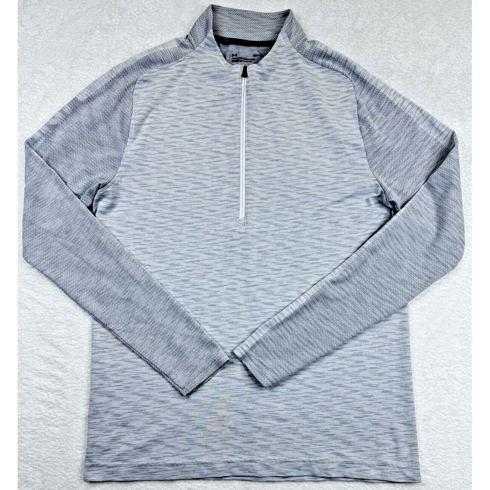 Under Armour Loose HeatGear 1/4 Zip Pullover  Gray Men Sweatshirt‎ M.